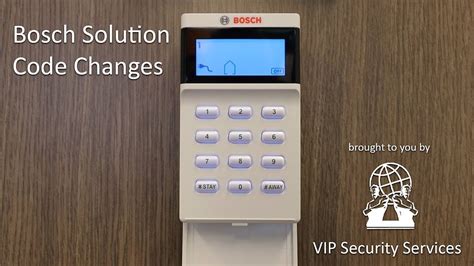Bosch Security System Reset Code