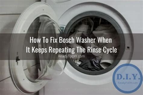 Bosch Washing Machine Keeps Repeating Cycle