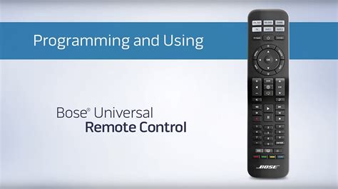 How To Program A BOSE REMOTE Cinemate
