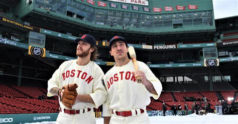 boston bruins dressed as red sox