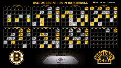 boston bruins ice hockey schedule