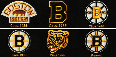 boston bruins logos through the years