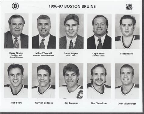 boston bruins roster 1997
