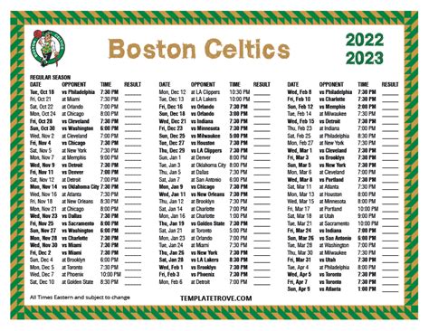 boston celtics 2022 schedule