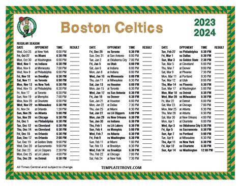 boston celtics schedule 2023 24 printable
