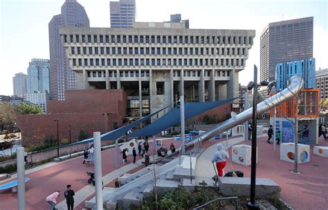 boston city hall plaza slide