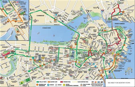 Boston Attractions Map PDF FREE Printable Tourist Map Boston, Waking