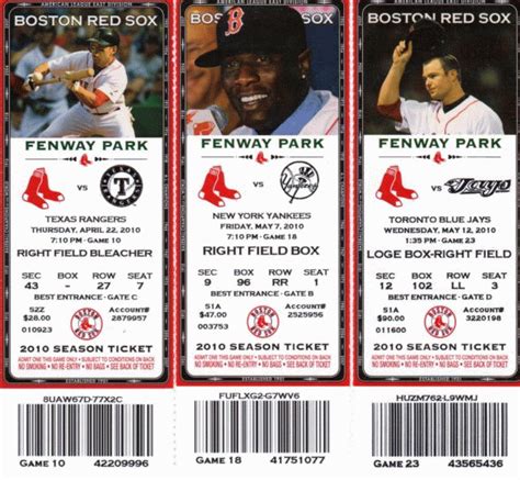 boston red sox baseball tickets prices