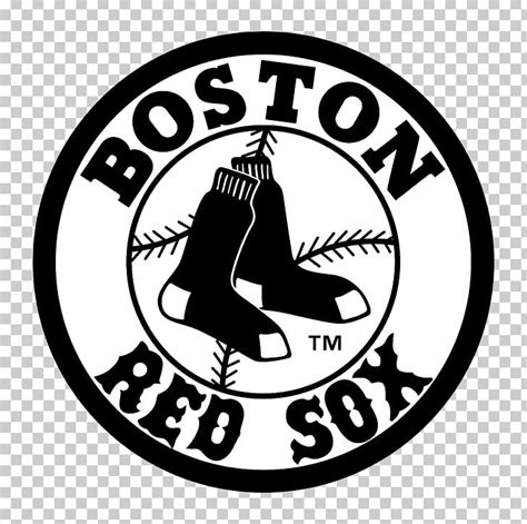boston red sox black and white logo