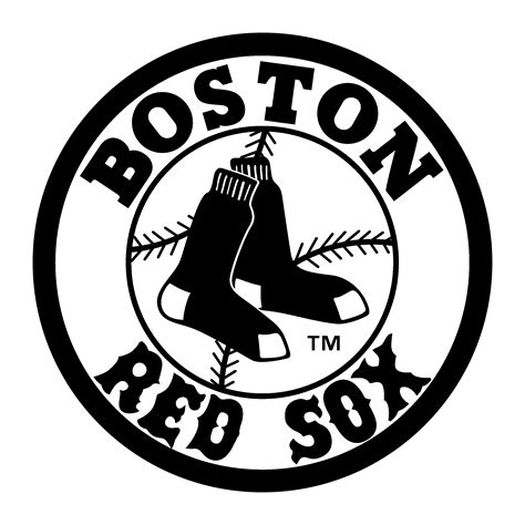 boston red sox logo black and white