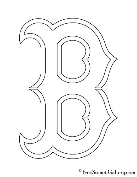 boston red sox logo stencil