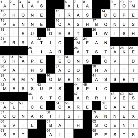 Botanists Specimens Crossword
