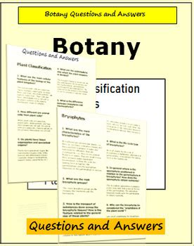 Botany Objective Questions And Answers Pdf