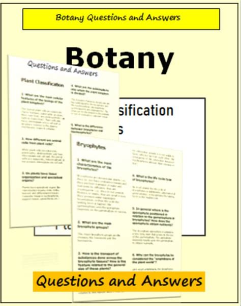 Botany Questions With Answers Pdf