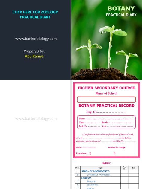 Lets See Botany Record Book Pdf Ideas