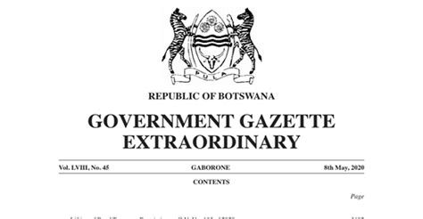 botswana government gazette