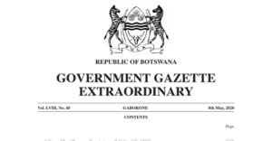 botswana government gazette 2022 pdf