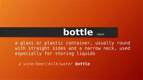 Bottle Definition Easy