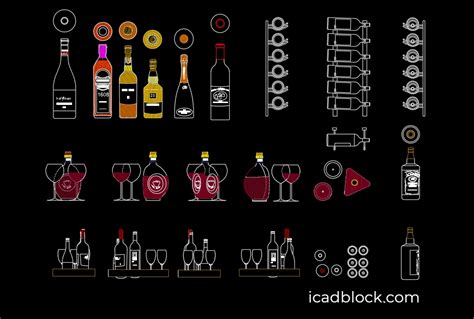 Bottle Wine Dwg