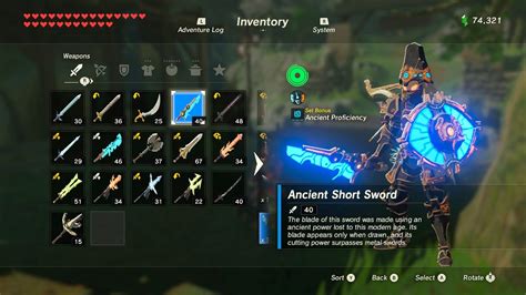 botw linkle ancient weapons