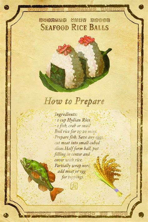 FictionFood Café Meaty Rice Balls Legend of Zelda Breath of the Wild