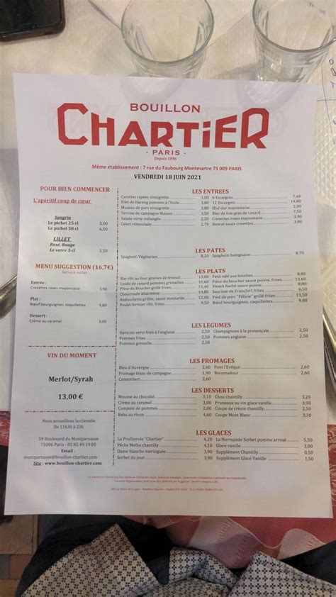 Bouillon Chartier Carta