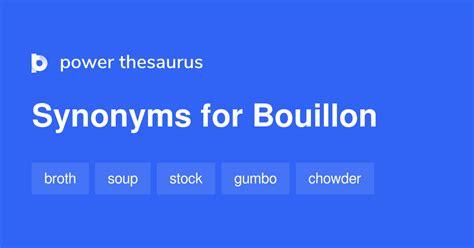 Bouillon Definition Synonym