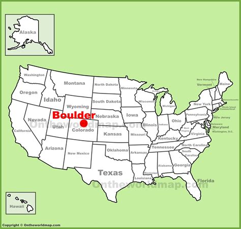 Boulder Colorado Map Usa