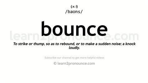 Bounce Definition Espanol