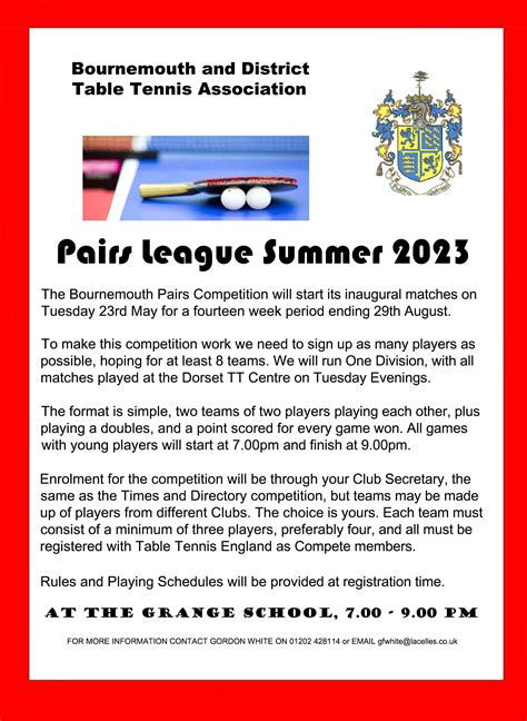 bournemouth table tennis league