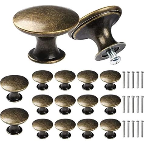 Boutons de tiroir antiques en argent/noir/laiton boutons de porte d