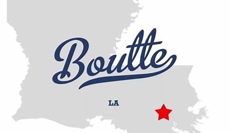 Aerial Photography Map of Boutte, LA Louisiana