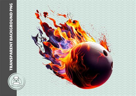 bowling ball on fire