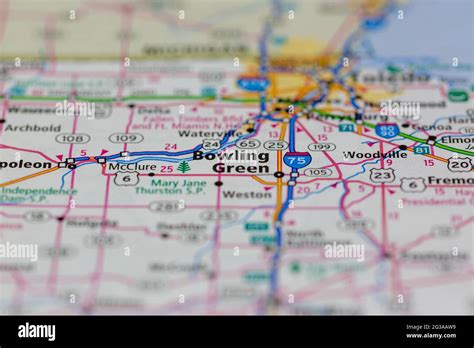 Bowling Green Map, Ohio