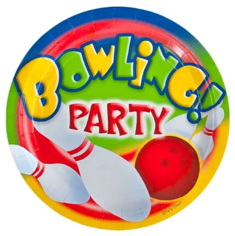 bowling party plates