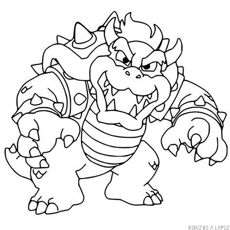 Bowser Coloring Page And Mario Suitable for Students K5 Worksheets
