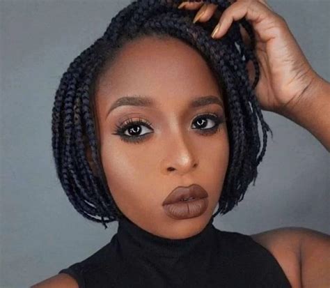 Unique Box Braid Hairstyles For Short Hair With Simple Style