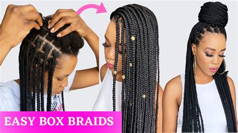 Box Braids Rubber Band Method