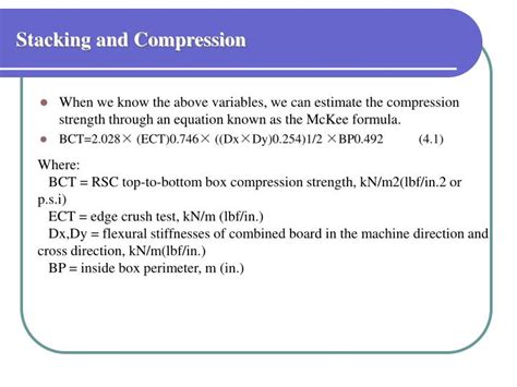 Box Compression Formula