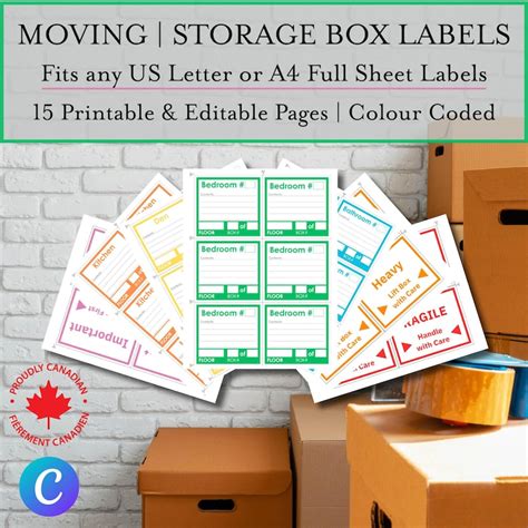 Box Labeling Printable Moving