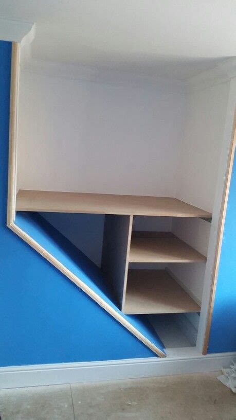 Wardrobe around stair slope Stair box in bedroom