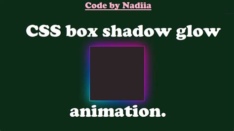 Box Shadow Animation Css Codepen