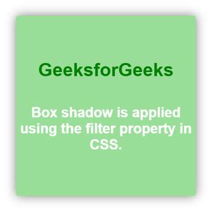 Box Shadow Css Geeksforgeeks