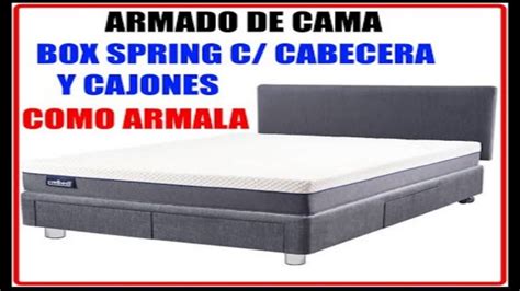Box Spring Con Cajones
