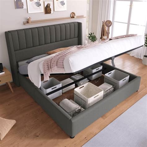 Box Spring Storage Bed