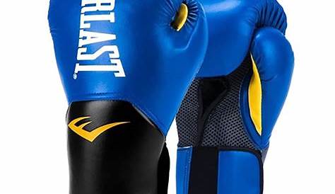 New Men's 2015 Boxing Gloves Cowhide Leather,Blue and White - FIGHT