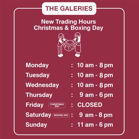 boxing day trading hours