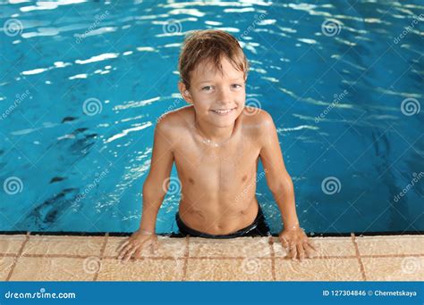 boy in swimming pool