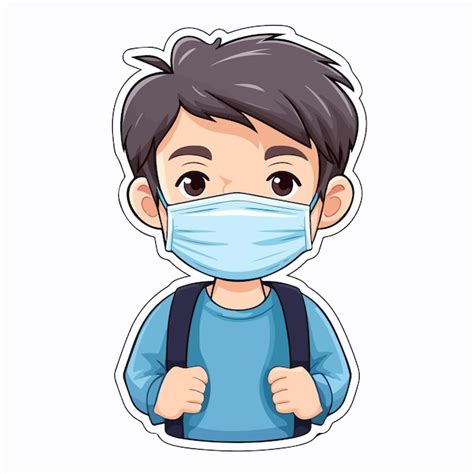 Boy Mask Sticker