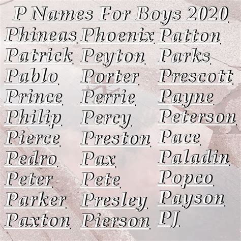 boy names that start with p momjunc